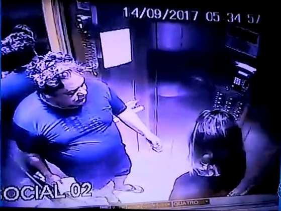 Fabris saiu do apartamento enquanto os policiais entravam no prédio.