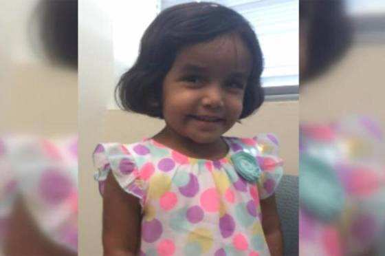 Sherin Mathews de 3 anos está desaparecida desde sábado.