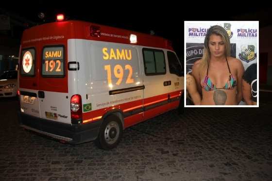 A travesti foi socorrida e encaminhado para o Pronto Socorro