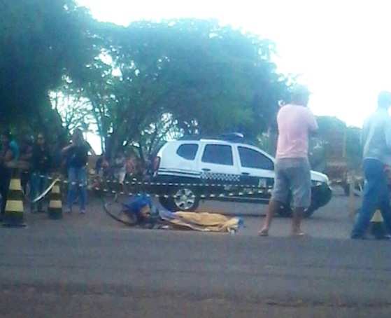 O motorista disse para a Polícia Civil que não viu a ciclista se aproximando.