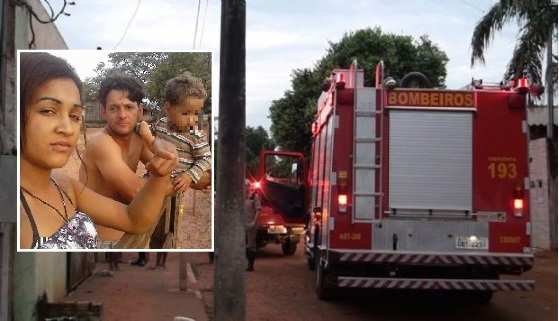 A família foi vítima de um incêndio gerado pela explosão de um botijão de gás.