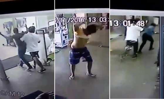 Os assaltantes ameaçaram clientes e funcionários durante o crime.