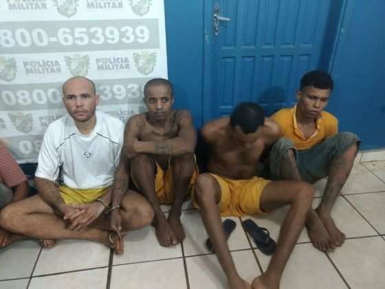 José zacarias Oliveira Gomes; Cleomar Gomes de Souza; Cleyton Sebastião Pereira do Prado; Rogério Rodrigues dos Santos foram recapturados em uma estrada vicinal.