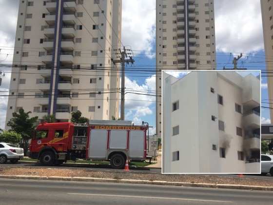 O fogo atingiu o 23º andar do prédio, que fica ao lado do Shopping Pantanal.