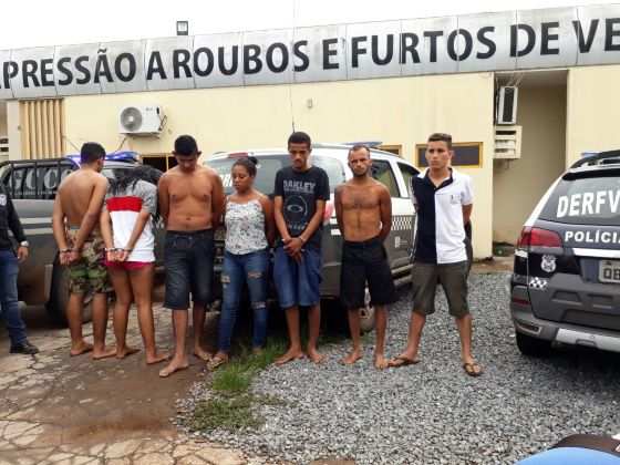 Dos sete criminosos, duas são mulheres. Eles foram presos em vários pontos de Cuiabá.