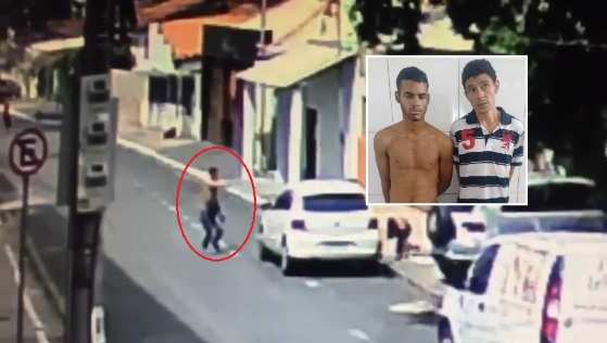 Marcos Vinicius Correia de Arruda e Fábio Junior da Silva Costa foram presos pela PM.