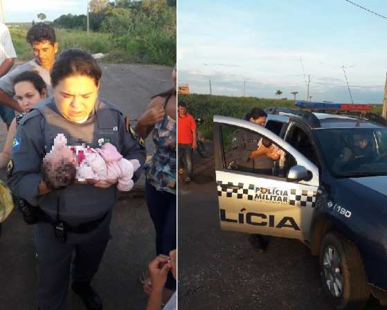 Criança foi levada pela Polícia Militar a uma unidade hospitalar e depois será encaminhada ao Conselho Tutelar.