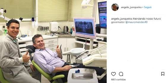 Dentista Angelo Junqueira diz que atende futuro governador de MT.