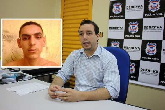 Delegado Vitor Hugo afirma que o bandido é de alta periculosidade e pede ajuda da sociedade para localizá-lo..