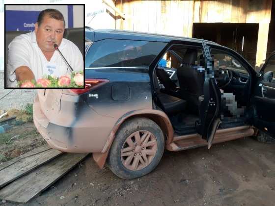 O prefeito de Colniza, Esvandir Mendes, conduzia uma Toyota SW4 preta quando foi interceptado pelos criminosos, cerca de 7 quilômetros da entrada da cidade.