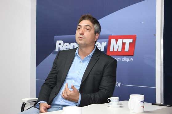 Presidente do Sinduscon, Júlio Flávio Miranda, em entrevista ao RepórterMT.