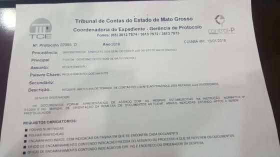 Requerimento cobra duodécimo em atraso do Governo Taques