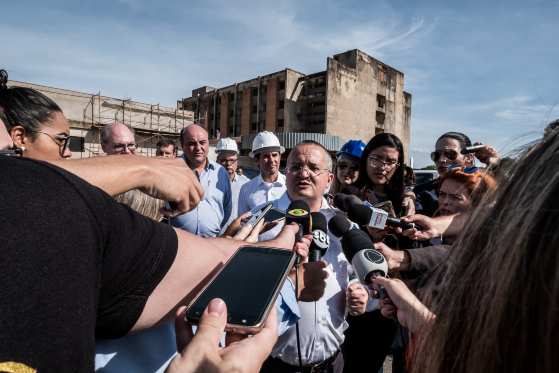 O governador Pedro Taques visitou as obras do novo Centro de Reabilitação Integral Dom Aquino Corrêa (Cridac), no Centro Político Administrativo (CPA).