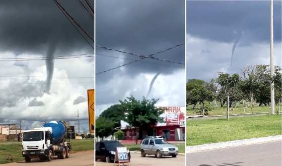 O fenômeno foi flagrado por moradores de Nova Mutum.