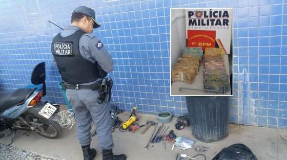 A Polícia Militar apreendeu R$ 142 mil e várias ferramentas utilizadas pelo bando.