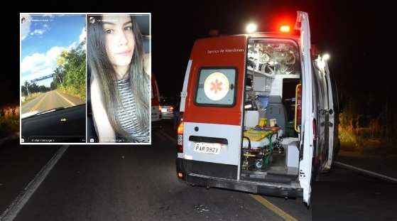Carolaine ficou presa entre as ferragens da caminhonete e morreu no local do acidente.