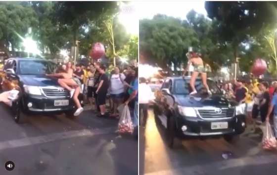 Cena foi gravada na tarde de quarta-feira (27), na Praça Popular.