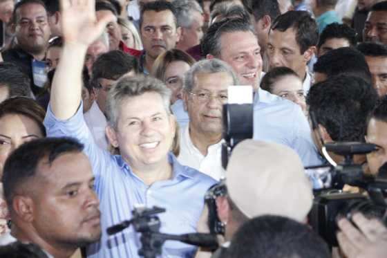 Mauro Mendes registrou sua candidatura ao Governo do Estado, na segunda-feira (13).