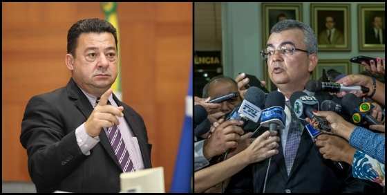 Deputado estadual Mauro Savi (à esquerda) e o ex-chefe da Casa Civil, Paulo Taques, estariam entre os líderes do esquema de arrecadação de propina no Detran.