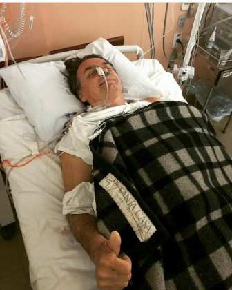 No vídeo, o candidato à presidência Jair Bolsonaro agradeceu a Deus, à família, à equipe médica que 