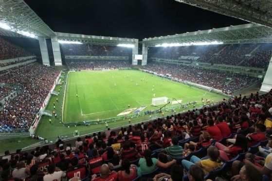 Arena recebeu partida entre Santos e Flamengo, pelo Campeonato Brasileiro.