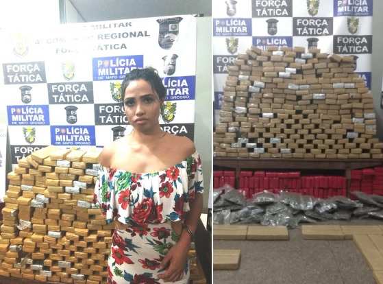 A 'musa do crime' foi presa juntamente com um comparsa, o traficante Arthur Pereira de Freitas Dionízio. 