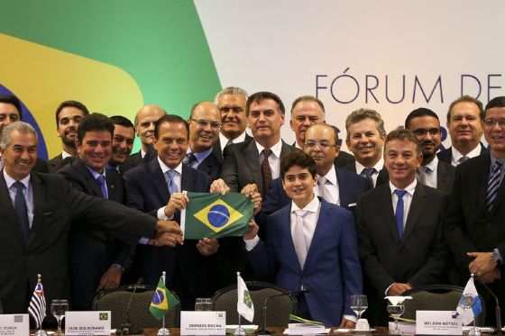 Jair Bolsonaro recebeu os governadores eleitos e reeleitos em Brasilia.