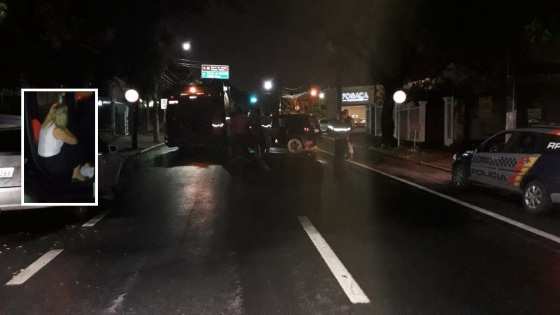 O acidente aconteceu durante a madrugada desta terça-feira na Avenida Getúlio Vargas.