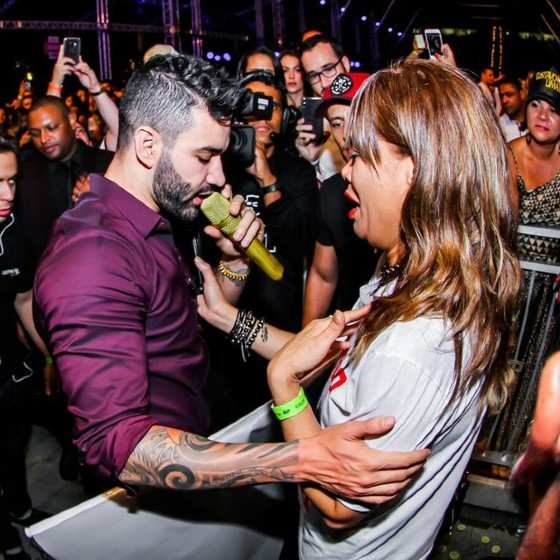 Gusttavo Lima e Joyce Alverenga, mãe de Breno.