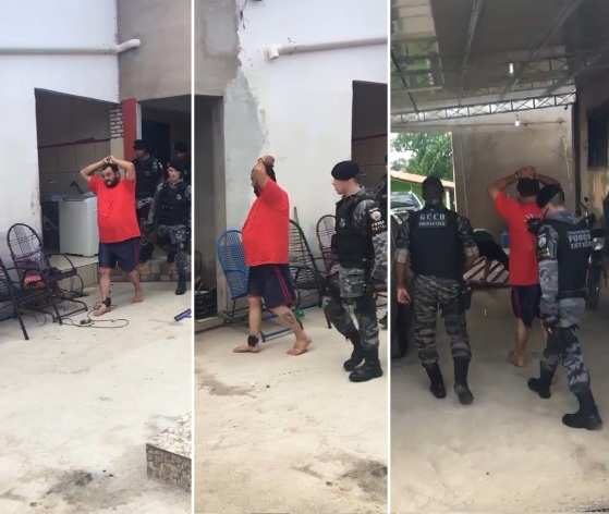 Adriano Calos Silva, o fusca, foi preso em sua casa, no bairro Jardim Glória.