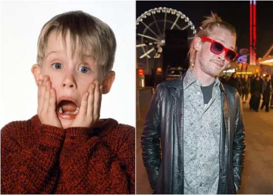 Macaulay Culkin em'Esqueceram de Mim' (1990) e em foto recente do seu Instagram.