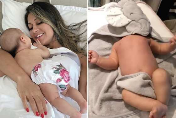 Mayra Cardi causa polêmica ao cobrir rosto da filha.