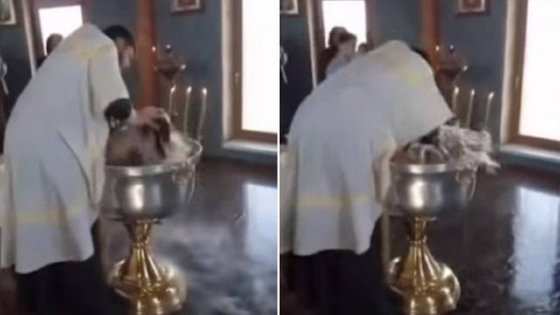 Violento batismo na Rússia