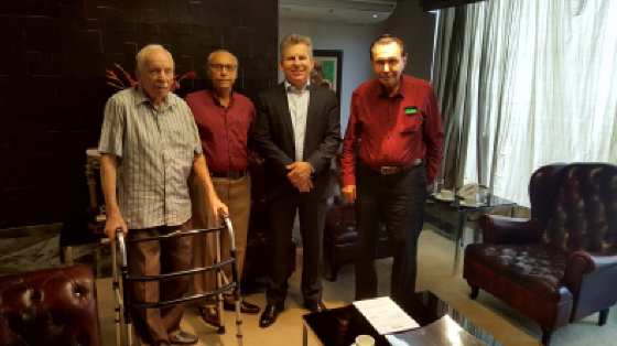 Da esquerda para direita: Frederico Campos, Júlio Campos, Mauro Mendes e Carlos Bezerra.