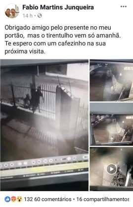 A imagens foram publicadas pelo próprio prefeito no Facebook.