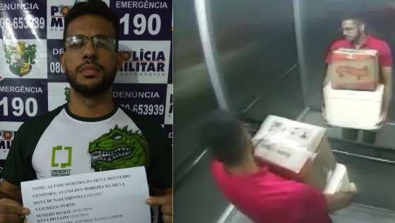 Altair foi flagrado carregando caixas abarrotadas com mercadorias na sede da empresa.