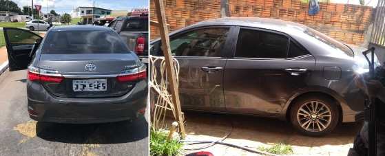 Os dois carros foram recuperados pela Polícia Militar.