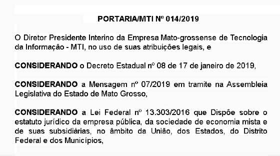 Governo avalia se manterá o MTI.