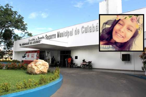 Maria Eduarda foi transferida do interior do Estado de UTI aérea para o Pronto-Socorro de Cuiabá