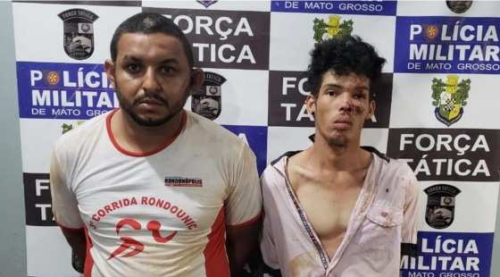 Rafael (à esquerda) e José foram presos em flagrante pela Polícia Militar .
