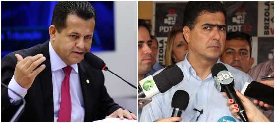 Suplente de deputado federal Valtenir Pereira (à esquerda) e prefeito de Cuiabá, Emanuel Pinheiro.