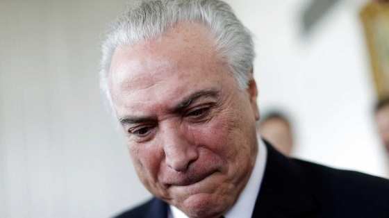 Temer, de 78 anos, se entregou na última quinta-feira à Polícia Federal de São Paulo.
