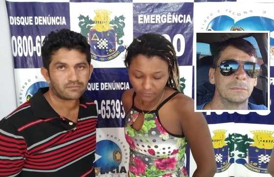 Edvaldo e Francielma foram presos acusados de assassinarem José Francisco de Moraes.