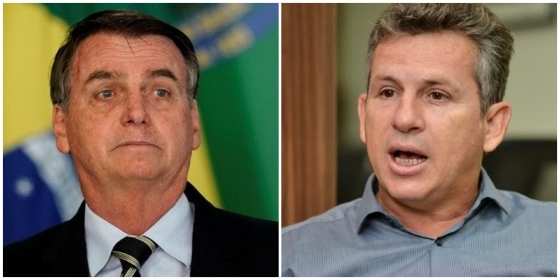 Presidente Jair Bolsonaro e governador Mauro Mendes