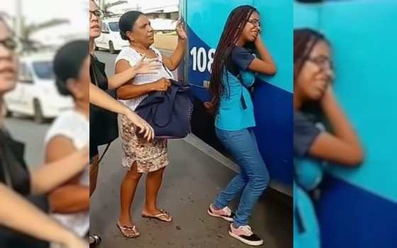 Márcia Cristina Tavares ficou com braço preso em ônibus na GO-060 em Goiânia