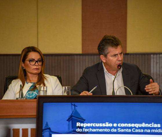 Primeira-dama Virgínia e o marido, governador Mauro Mendes.