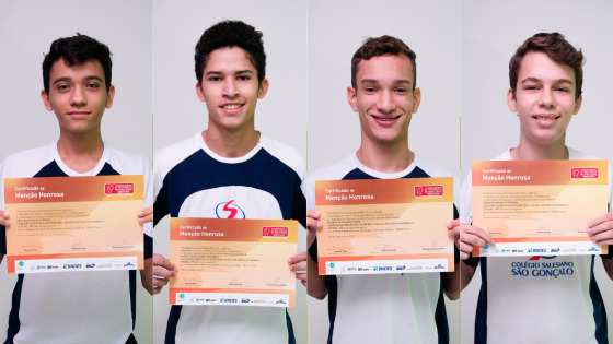 Quatro estudantes de colégio tradicional, em Cuiabá, receberam menção honrosa do MEC