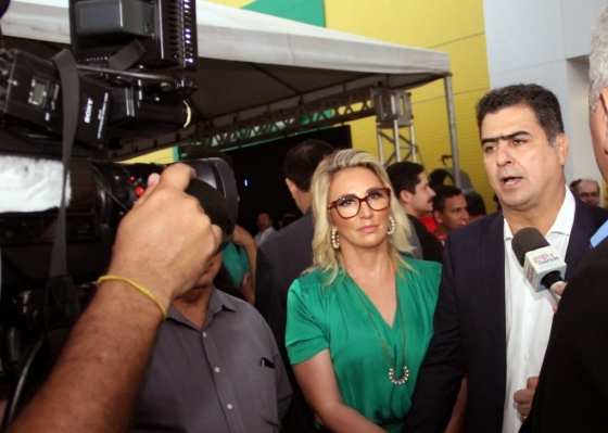 Primeira-dama Marcia Pinheiro e Emanuel Pinheiro.