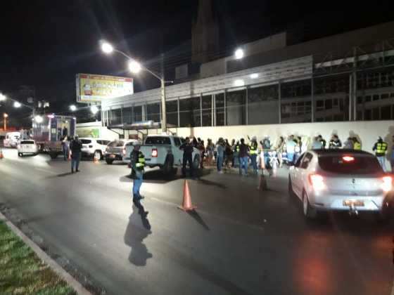 A ação aconteceu na região central de Cuiabá durante a madrugada.