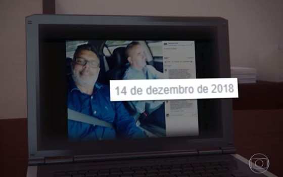 Imagem de rede social publicada em dezembro de 2018 mostra Frota e o motorista Marcelo Silva